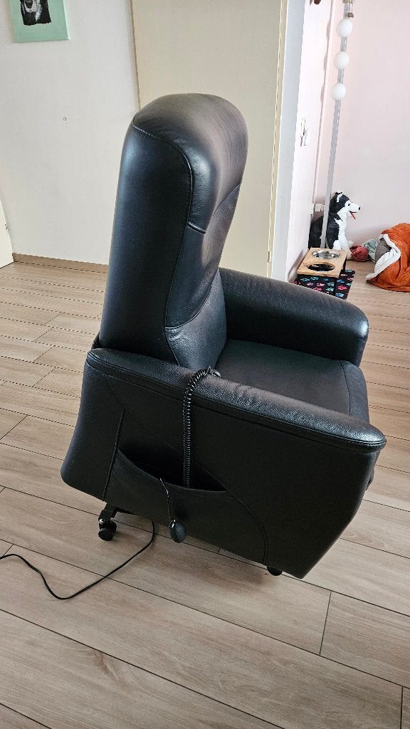 Foto 5 van Leren relaxfauteuil met elektrische functie