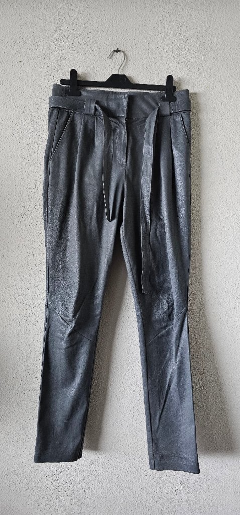 Ibania leren broek maat 38 in grijs (16125), Maat 38/40 (M), IBANA, Ophalen of Verzenden, Zo goed als nieuw