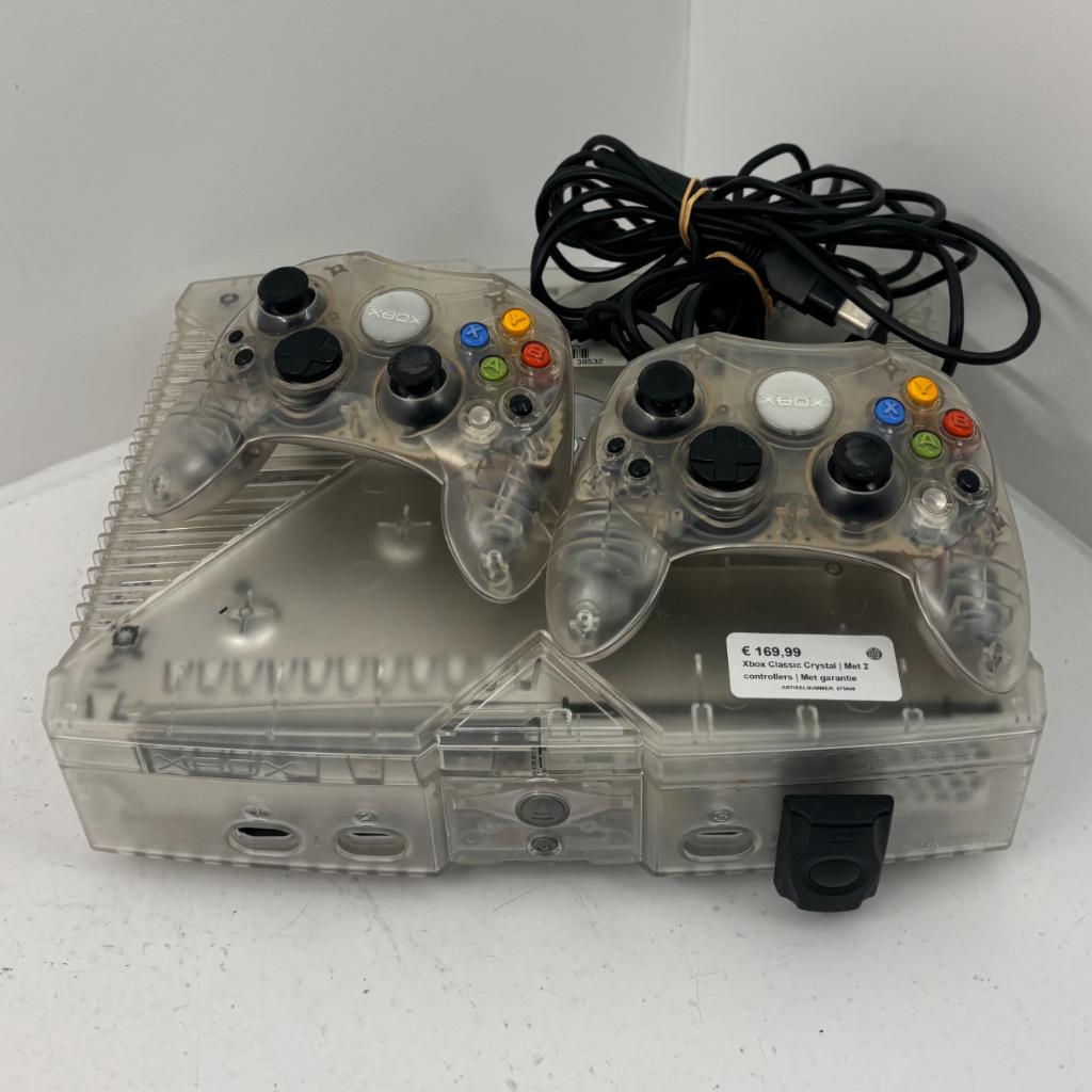 Xbox Classic Crystal | Met 2 controllers | Met garantie, Dordrecht@usedproducts.nl, Toulonselaan 72, Met 2 controllers, Ophalen of Verzenden