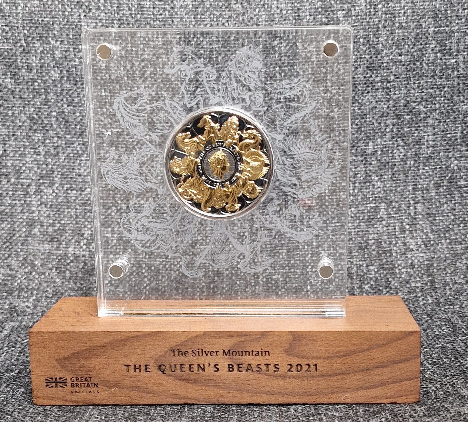 2 oz Queen's Beasts Completer Zilveren Munt Verguld, Ophalen of Verzenden, Zilver