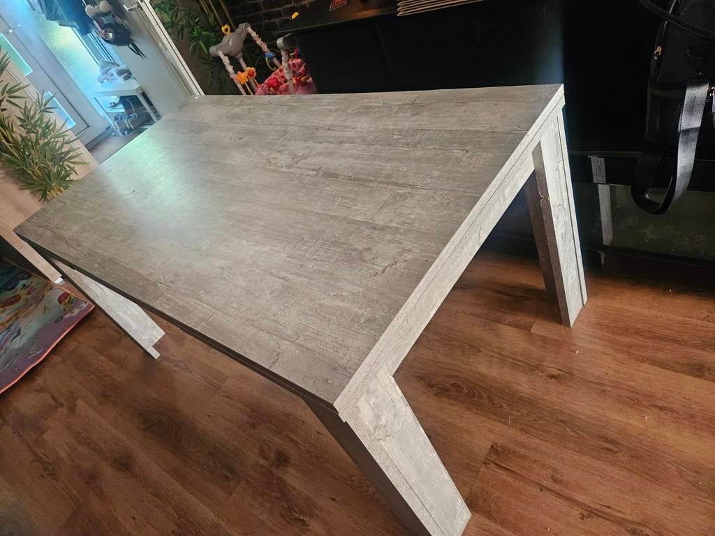 Uitschuifbare eettafel - 90x160/260 cm - Nette staat, Huis en Inrichting, Tafels | Eettafels, Gebruikt, 50 tot 100 cm, 200 cm of meer