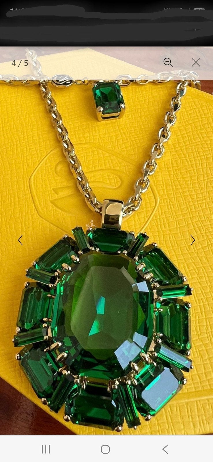swarovski ketting nieuw, Verzenden, Nieuw, Groen, Steen of Mineraal