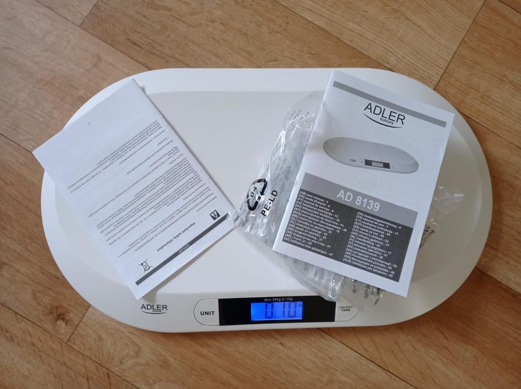 Zo goed als nieuw Adler AD 8139 - Babyweegschaal, Witgoed en Apparatuur, Weegschalen, Ophalen, 1 tot 500 gram, Zo goed als nieuw