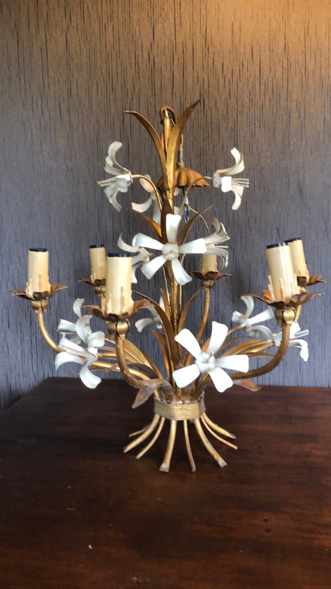 Vintage kroonluchter Hollywood Regency, Antiek en Kunst, Ophalen of Verzenden