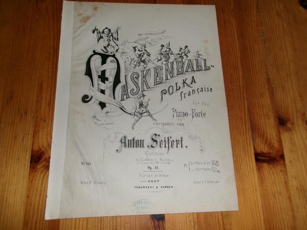 Maskenball Polka -  Anton Seifert, Muziek en Instrumenten, Gebruikt, Ophalen of Verzenden, Artiest of Componist, Piano