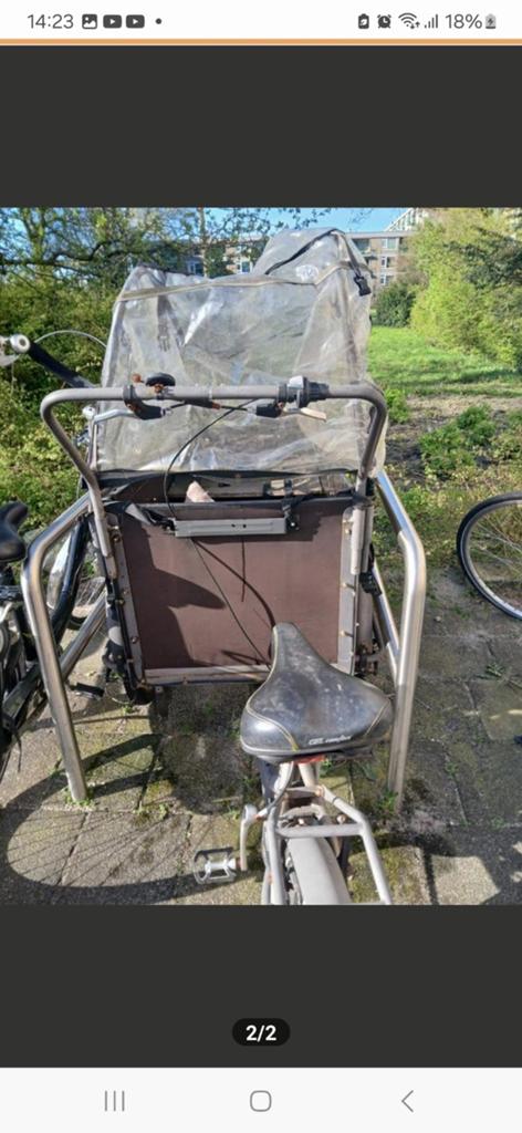 Bakfietsen for 4 kinderen, Fietsen en Brommers, Ophalen, Zo goed als nieuw