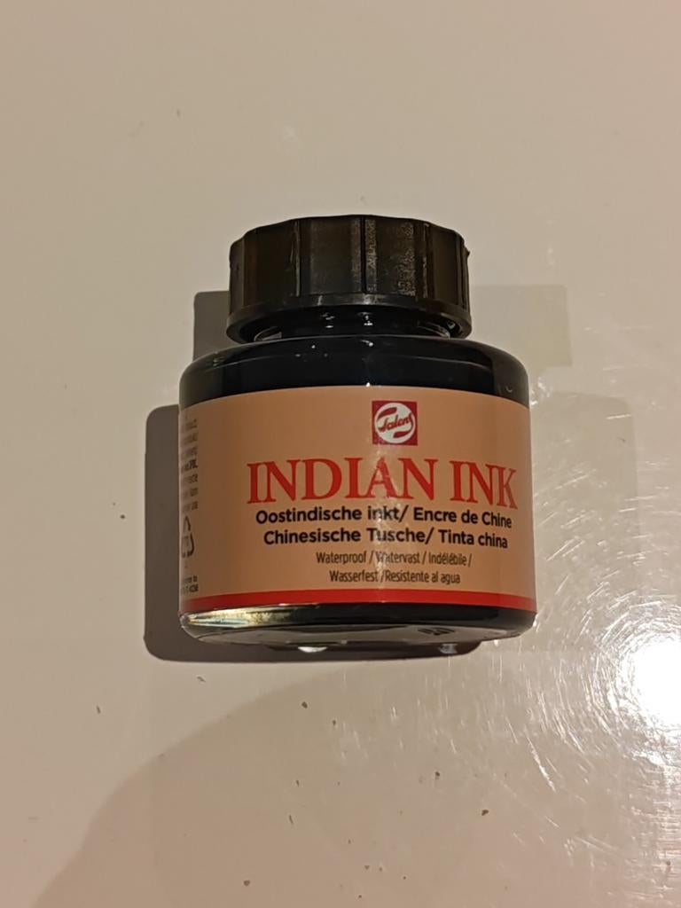 Jalens Oostindische Inkt - Waterproof Zwarte Inkt, Ophalen of Verzenden, Zo goed als nieuw, Overige typen