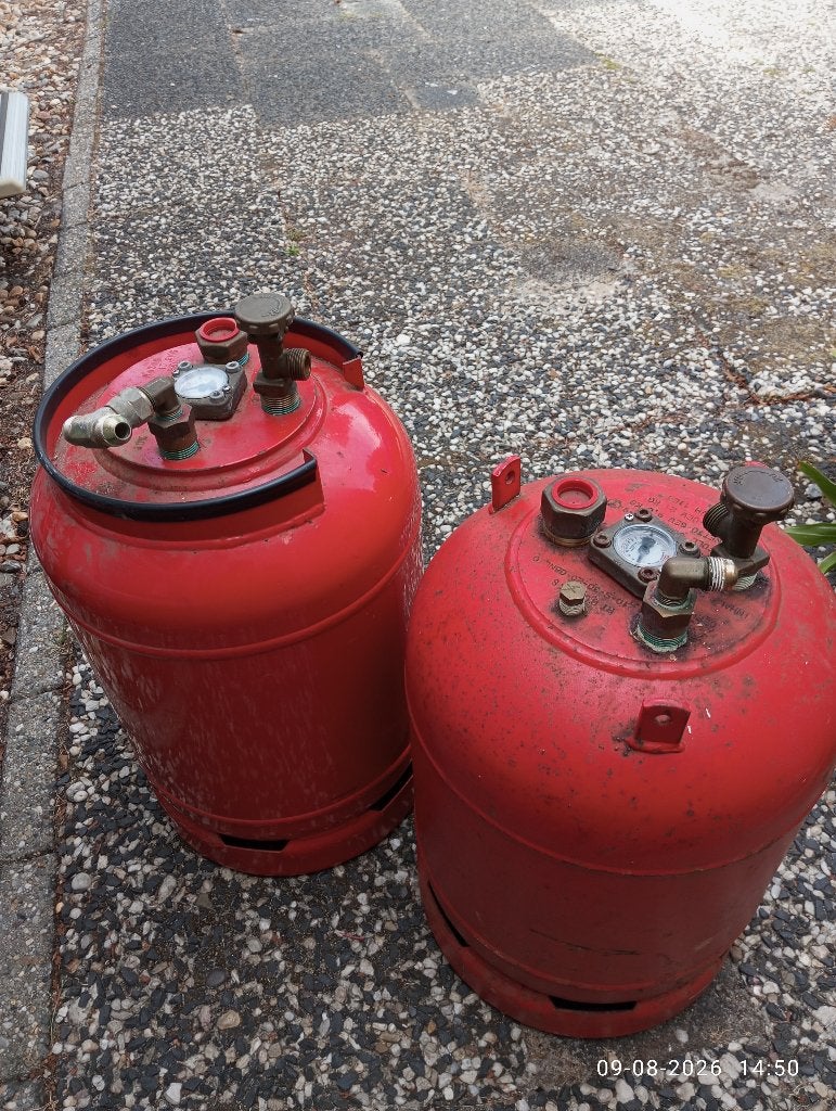 2 stuks lpg flessen, Ophalen, Gebruikt