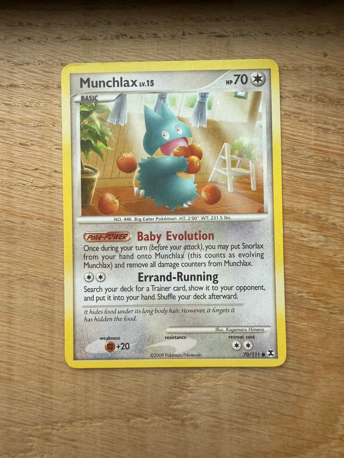 Munchlax Lv.15 #70/111, Ophalen of Verzenden, Losse kaart