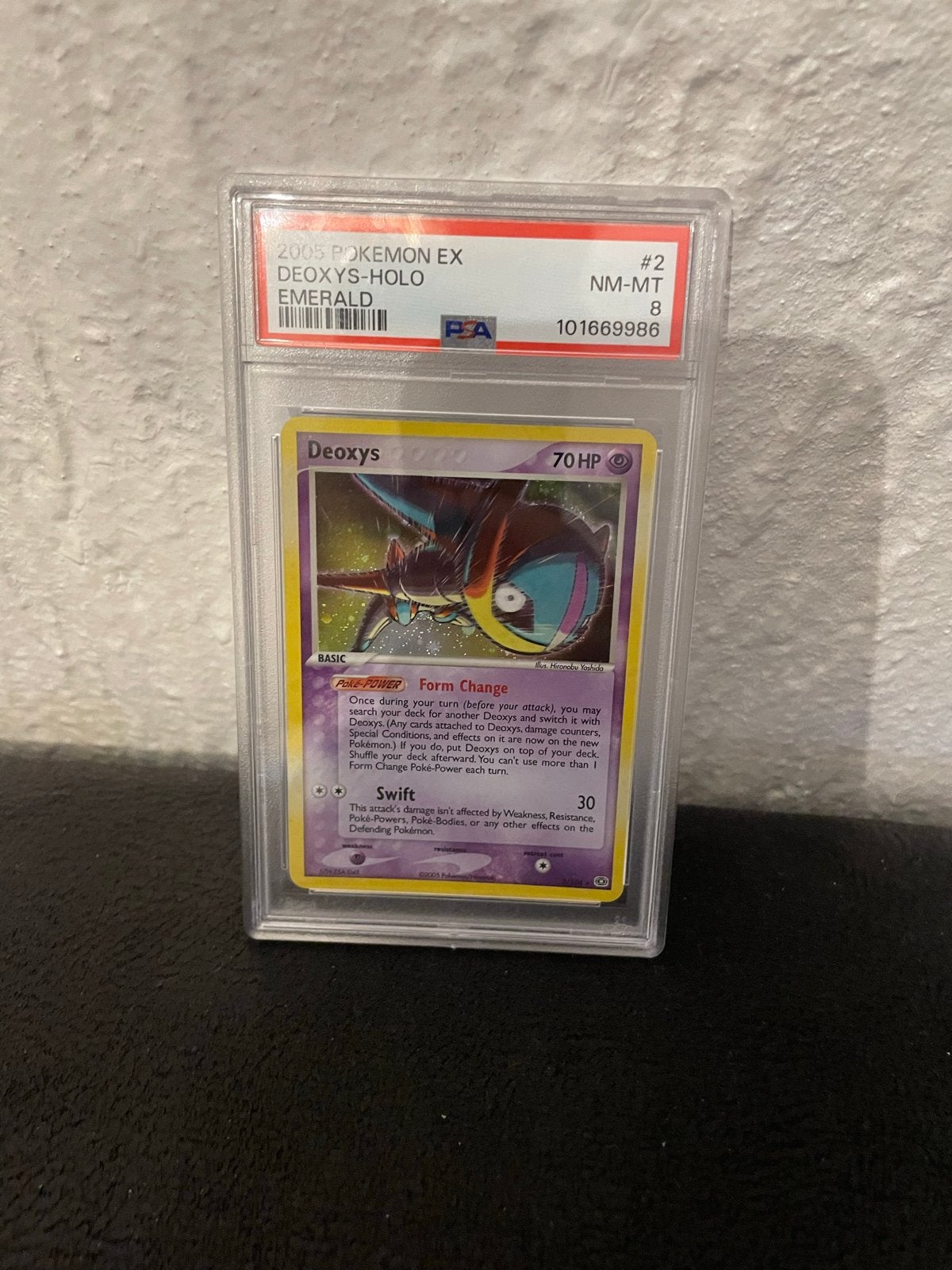 PSA 8 Deoxys Holo Emerald 2005 Pokémon EX Kaart, Ophalen, Nieuw, Losse kaart