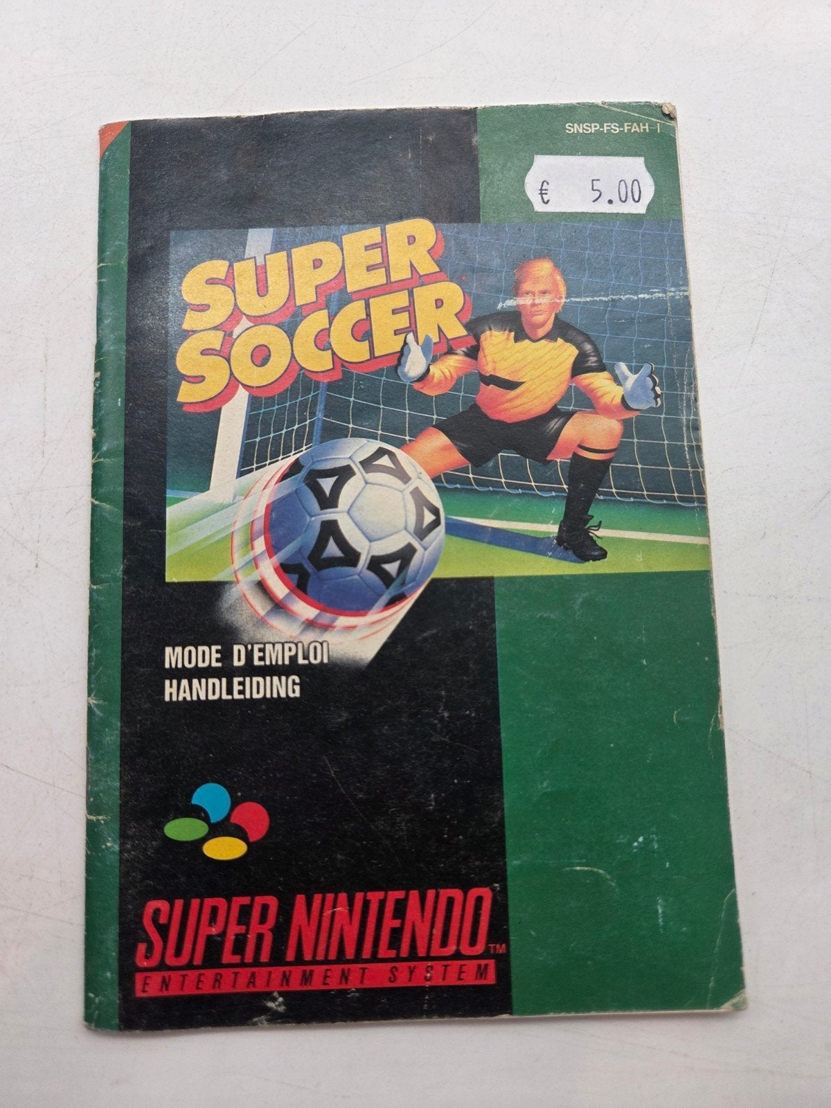 Super Soccer Handleiding - Super Nintendo, Nintendo, Gebruikt, Ophalen of Verzenden, Vanaf 3 jaar