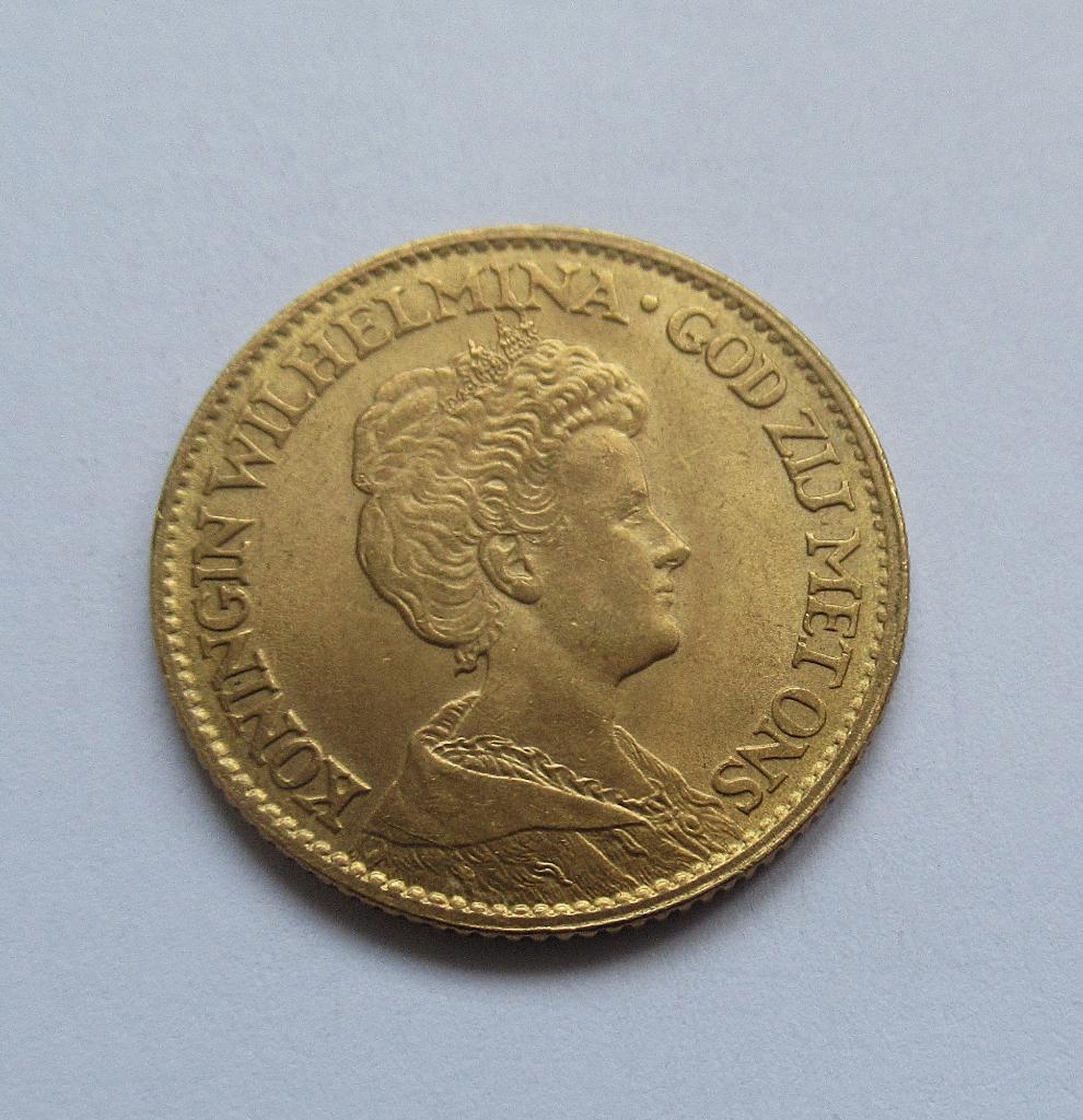 Nederland 10 gulden 1912, Verzenden, Koningin Wilhelmina, 10 gulden, Goud