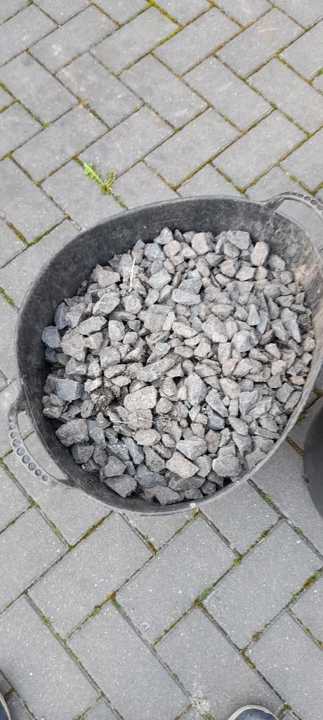 Kiezelstenen, Tuin en Terras, Ophalen, Graniet, Antraciet, Zo goed als nieuw