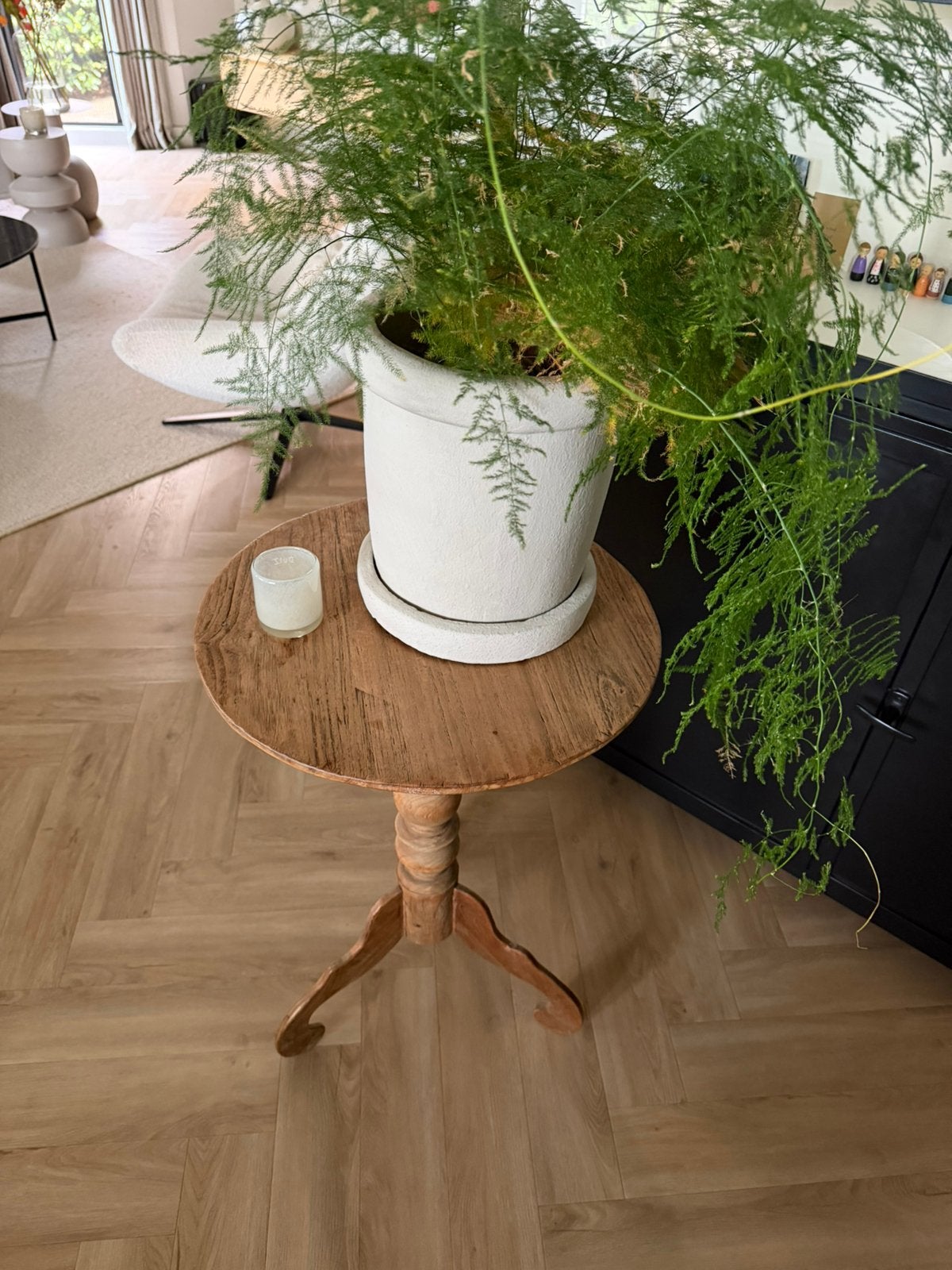 Wijntafel bijzettafel, 45 tot 60 cm, Gebruikt, Rond, Ophalen of Verzenden