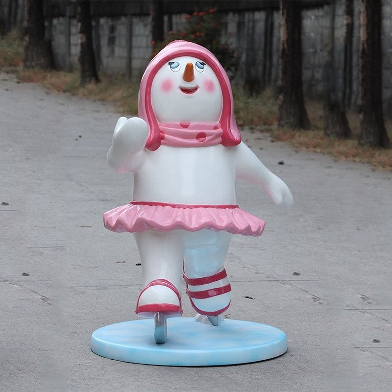 Skating Snowman Family – Sneeuwpop 76 x 70 x 116 cm, Ophalen, HorecaBeelden, Nieuw, HorecaBeelden