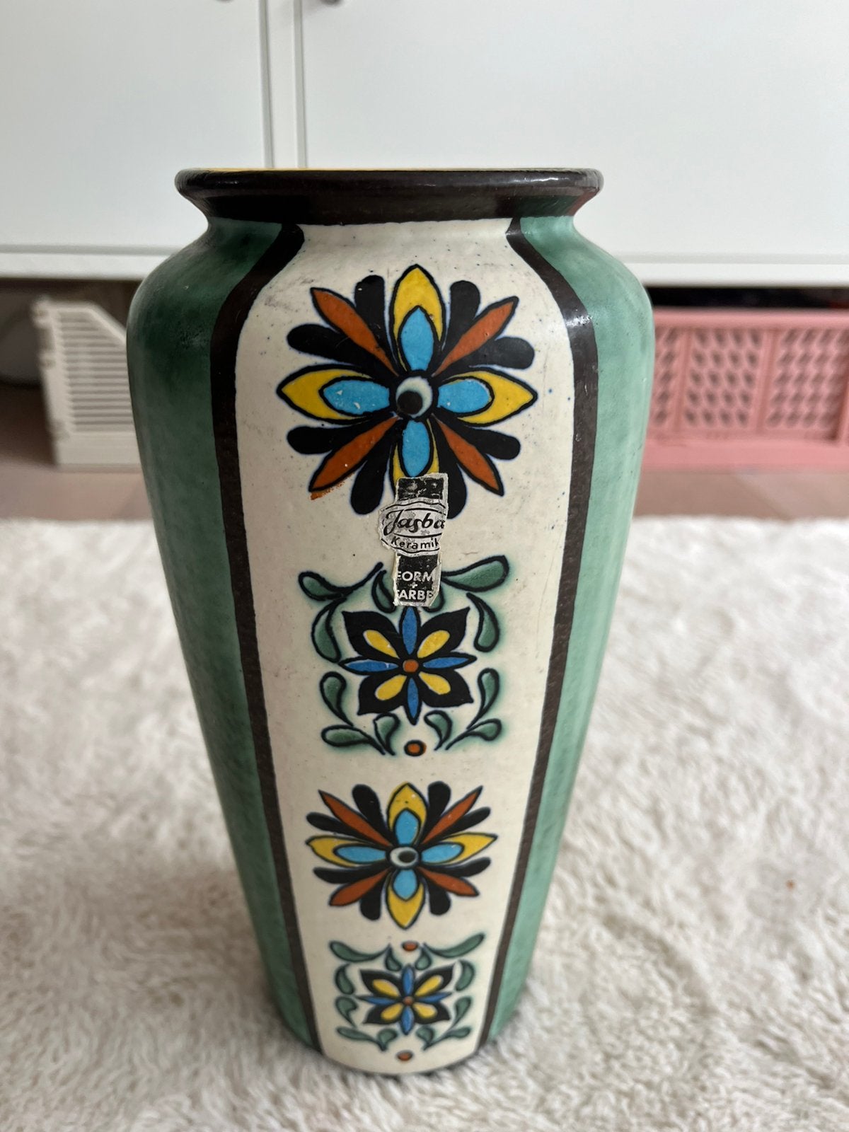 Vintage Jasba Keramik vaas  – West Germany - jaren 60/70, Antiek en Kunst, Antiek | Vazen, Ophalen of Verzenden