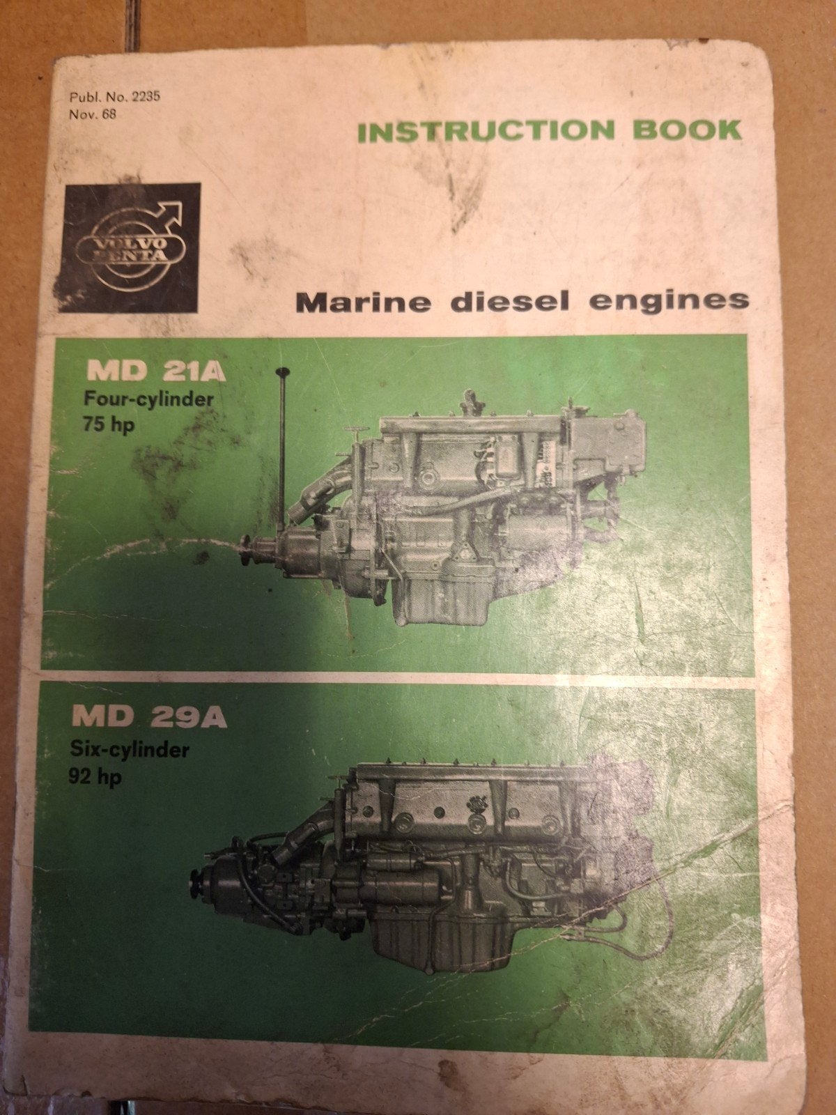 Volvo Penta MD 21A MD 29A  Instructieboekje, Boeken, Ophalen of Verzenden, Gelezen, Werktuigbouwkunde, AB Volvo Penta
