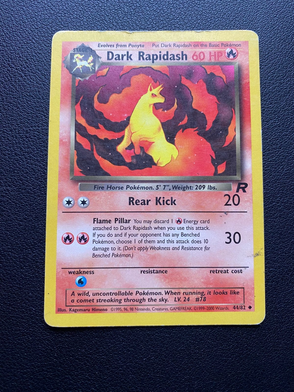 Dark Rapidash - Team Rocket - 44/82 - Pokemon kaart, Ophalen of Verzenden, Gebruikt