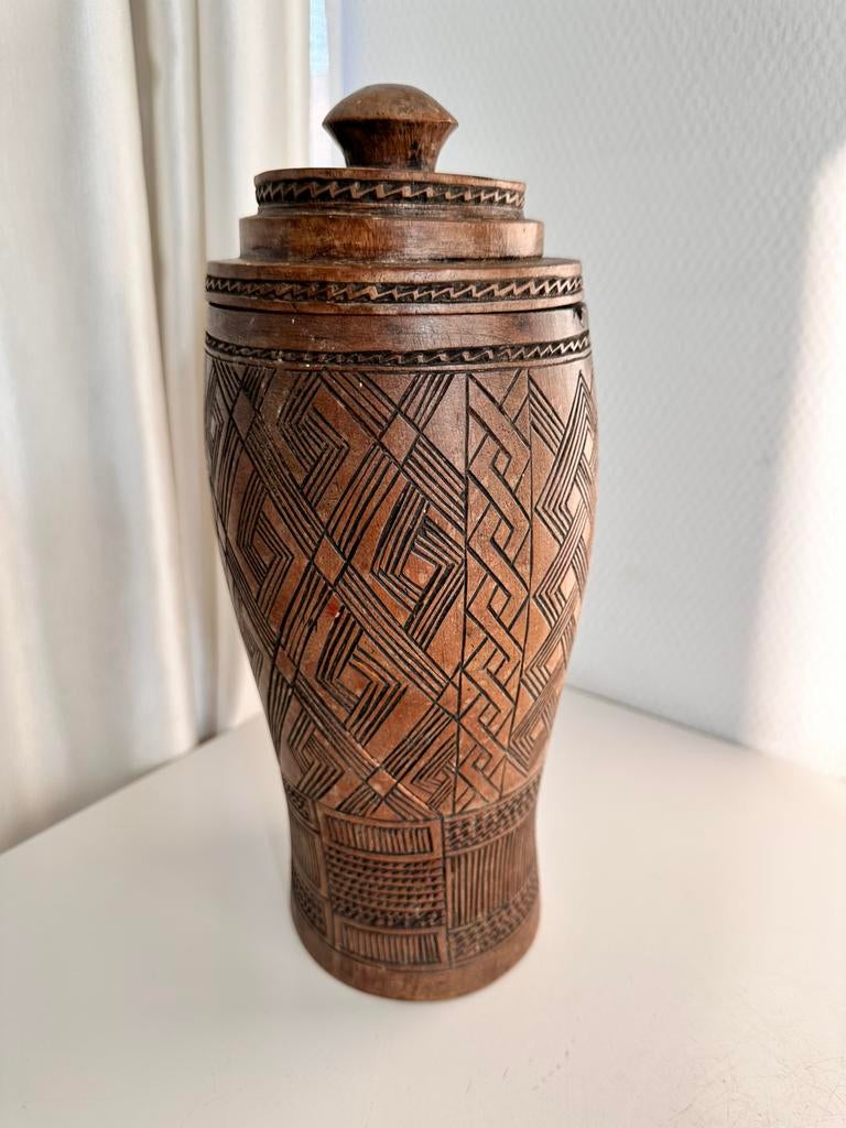 Koninklijke Kuba pot Etnische  Afrikaanse kunst Congo, Ophalen of Verzenden