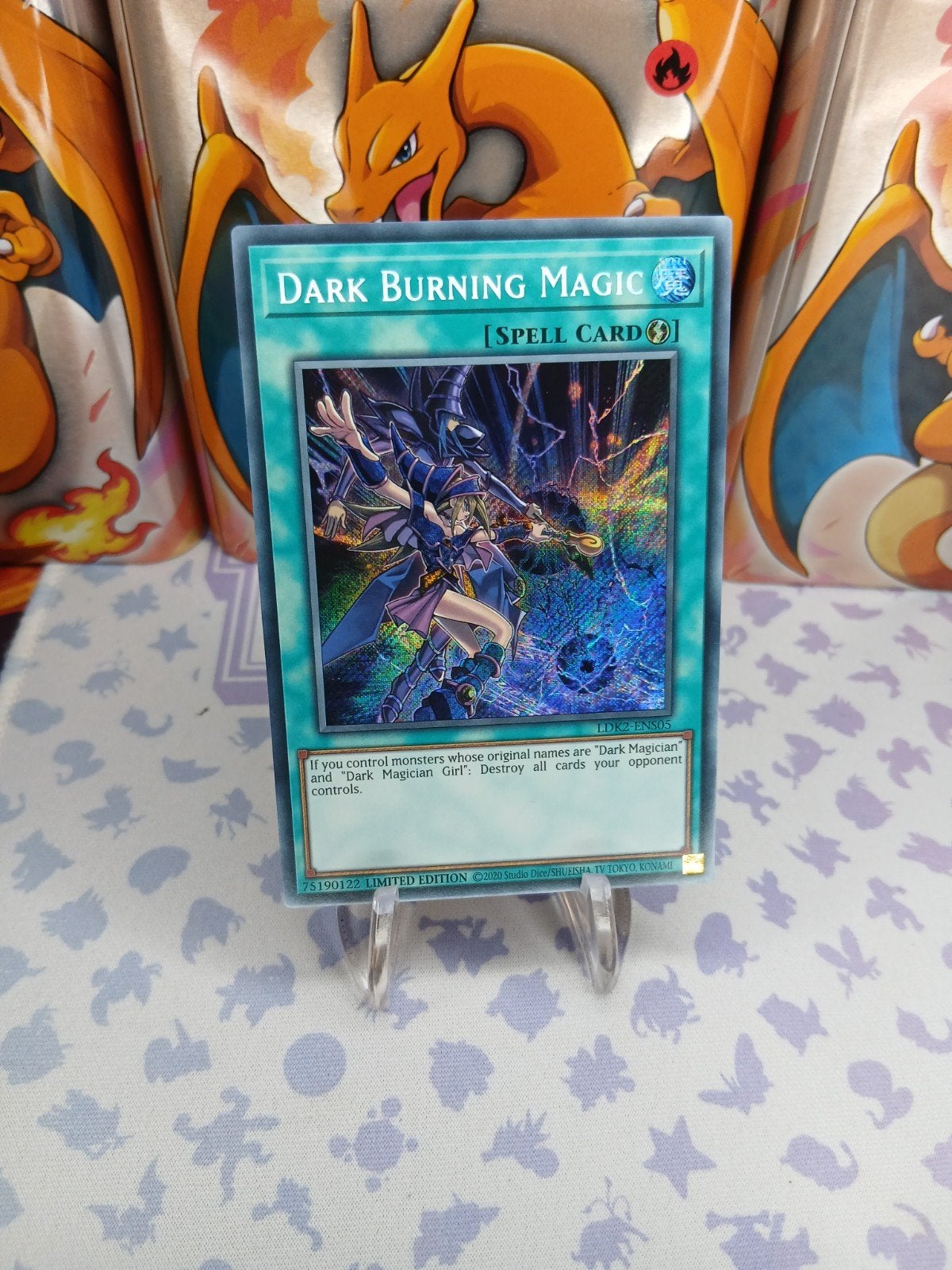 Yu-Gi-Oh! Dark Burning Magic Spell Card LDK2-ENS05, Ophalen of Verzenden, Zo goed als nieuw