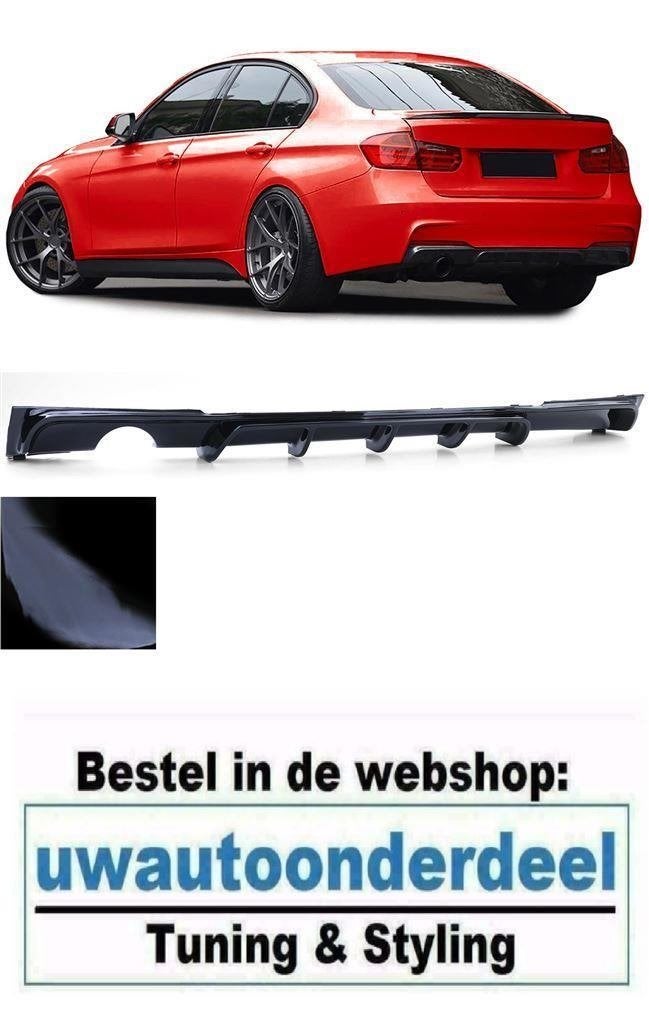Diffuser Glans Zwart Enkel Uitlaat Voor Bmw 3 serie F30 M Pa, Verzenden, Automotive Parts, A.parts@hotmail.nl, Trasmolenlaan 12 3447 GZ Woerden