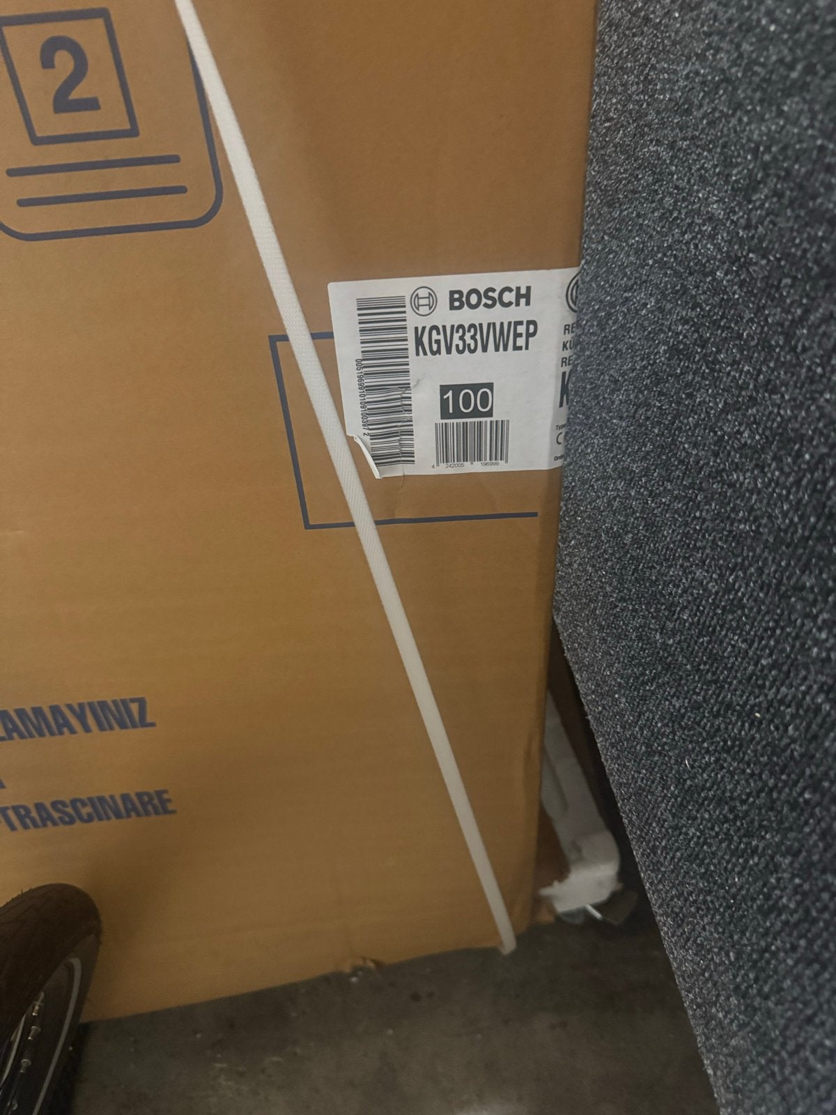Bosch KGV33VWEP Vrijstaande Koelvriescombinatie Wit, Witgoed en Apparatuur, Koelkasten en IJskasten, Ophalen, 200 liter of meer