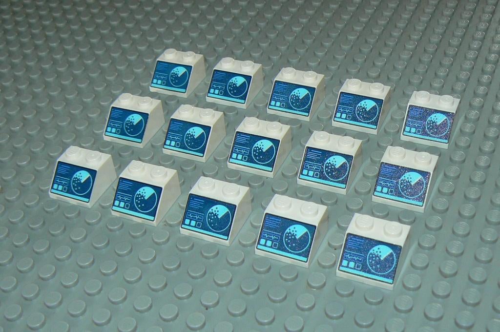 L1200 Dakpannen 2x2 wit met opdruk Sonar Screen 15 st., Ophalen of Verzenden, Nieuw, Losse stenen, Lego