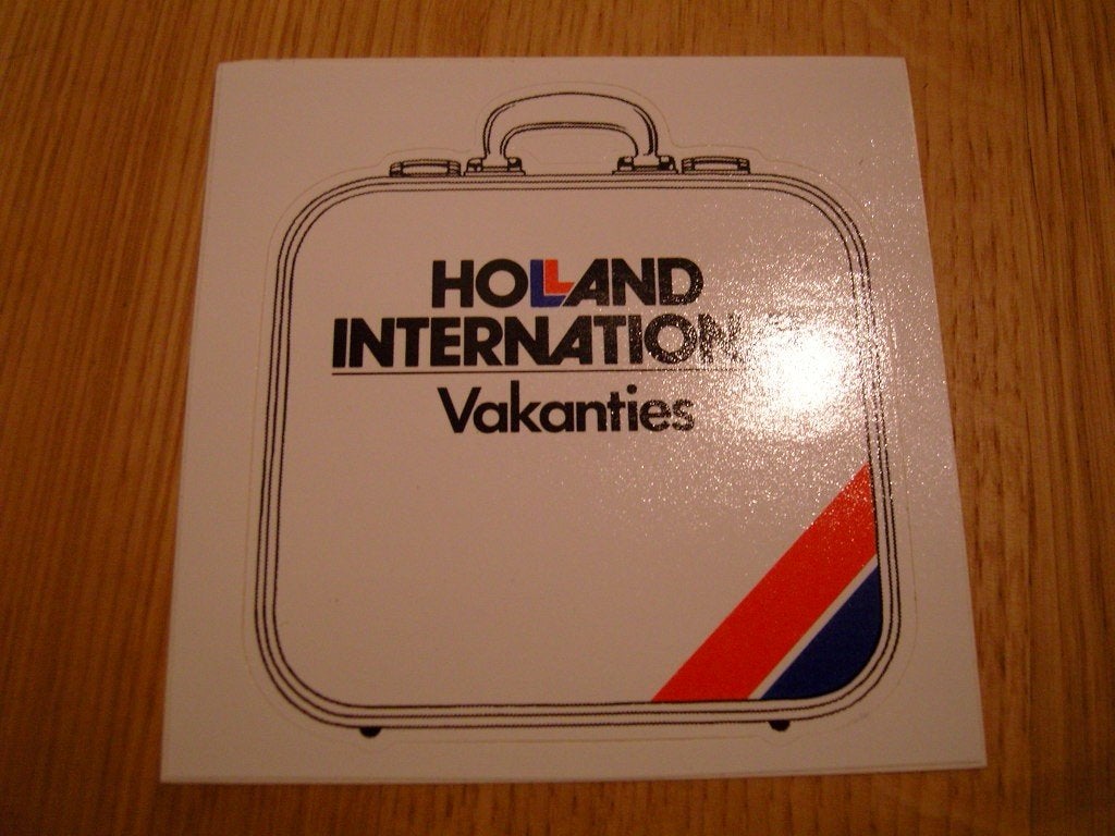 sticker Holland International Vakanties koffer *, Ophalen, Zo goed als nieuw