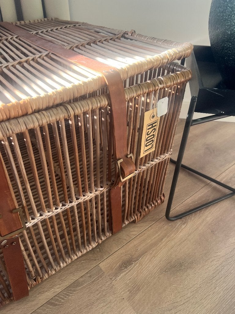 Mooie vintage rieten open kist, Huis en Inrichting, Ophalen, Zo goed als nieuw, 50 tot 100 cm, 75 tot 100 cm