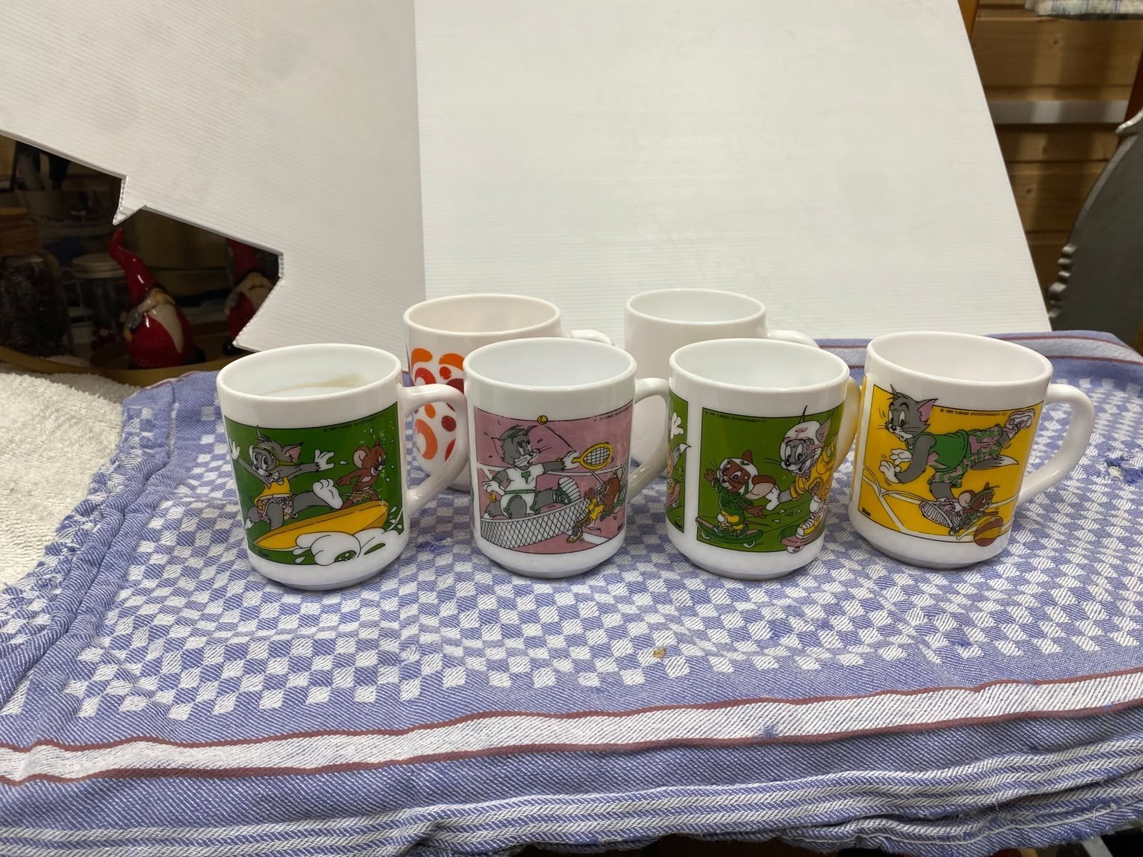 Diverse Arcopal bekers - Tom & Jerry en meer - 6 stuks, Gebruikt, Overige merken, Vintage, Glas