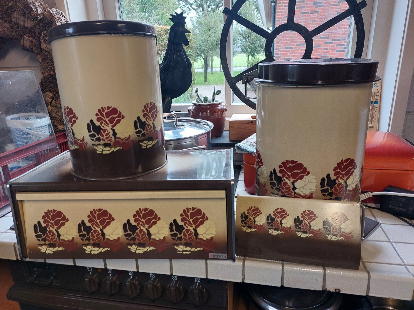 Vintage Brabantia Broodtrommel en Voorraadpotten, Antiek en Kunst, Ophalen of Verzenden