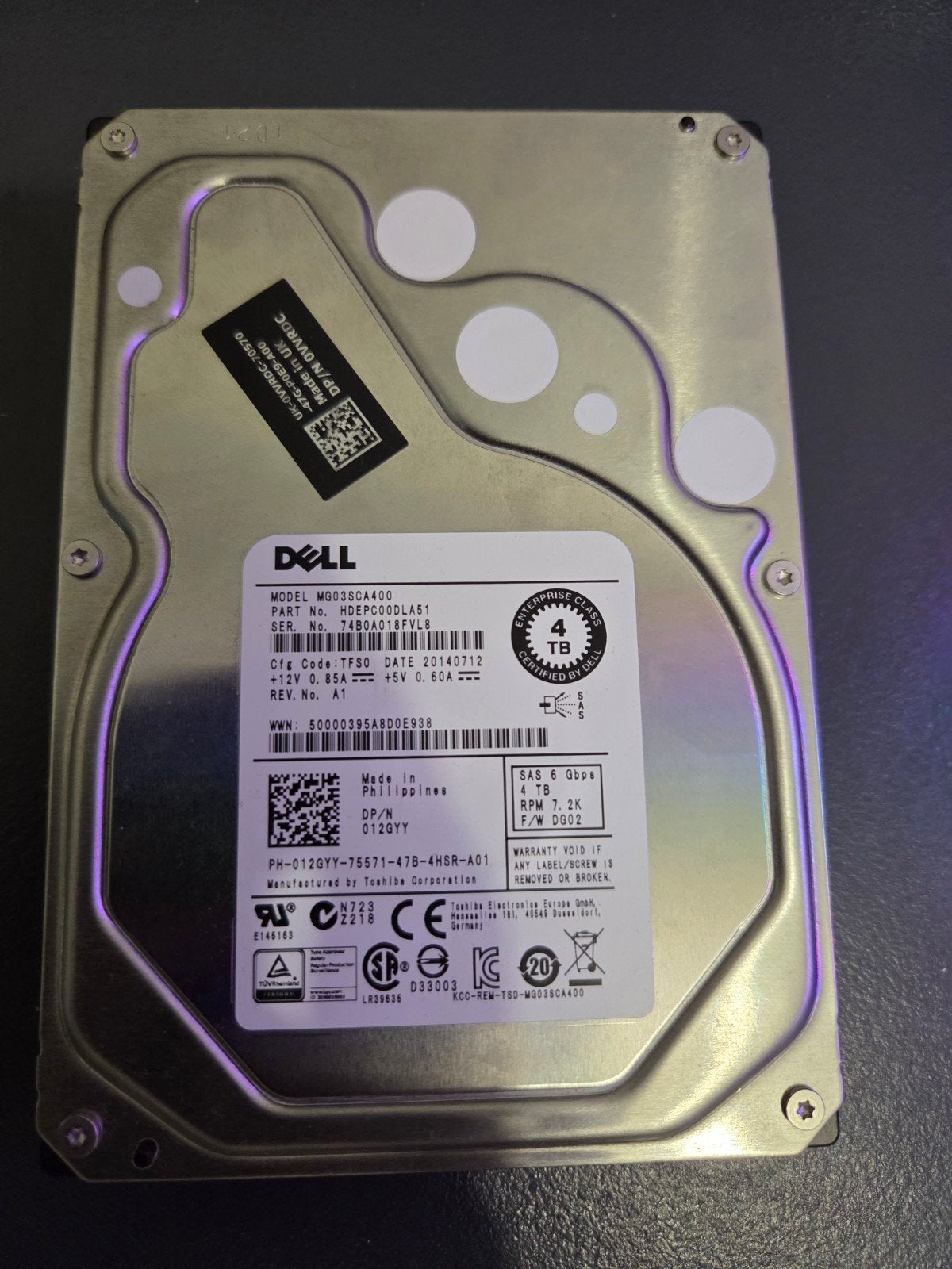 Dell Enterprise SAS HDD 4TB - nieuw, Computers en Software, Harde schijven, Intern, SAS, Server, HDD