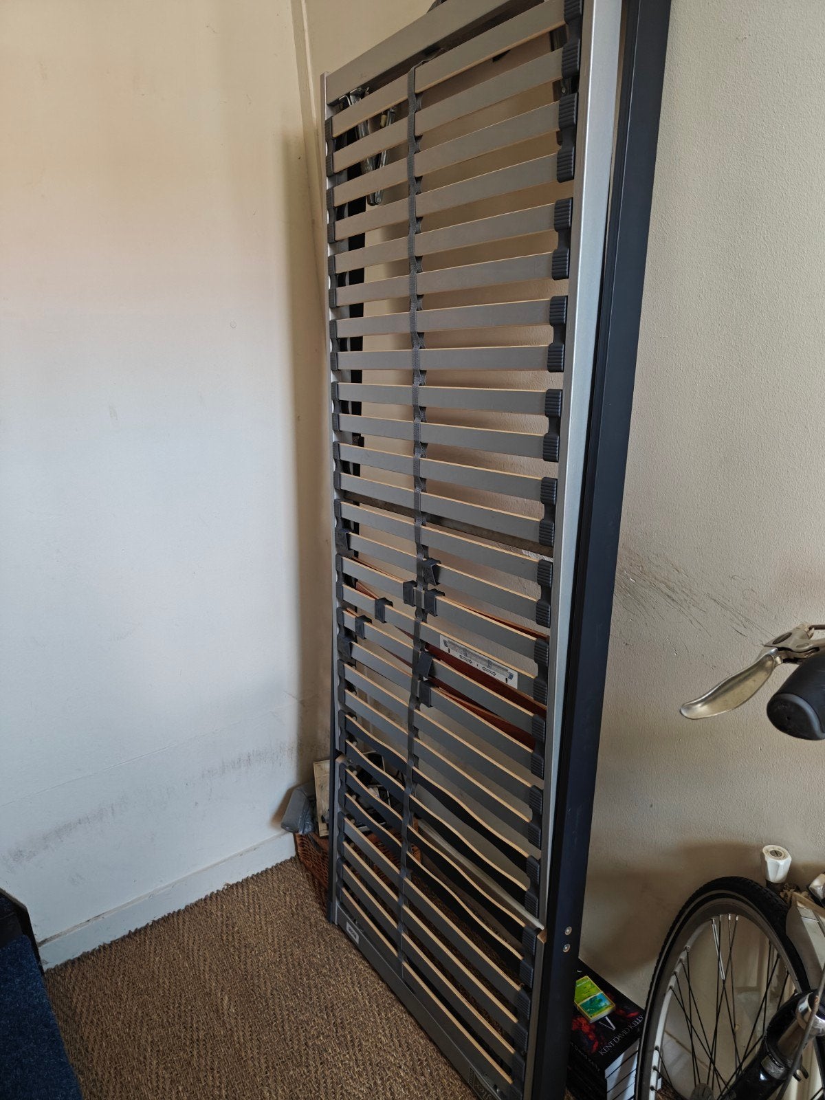 GRATIS bossflex 400 verstelbare lattenbodem 80x200 VANDAAG, Ophalen, Eenpersoons, Zo goed als nieuw, 80 cm