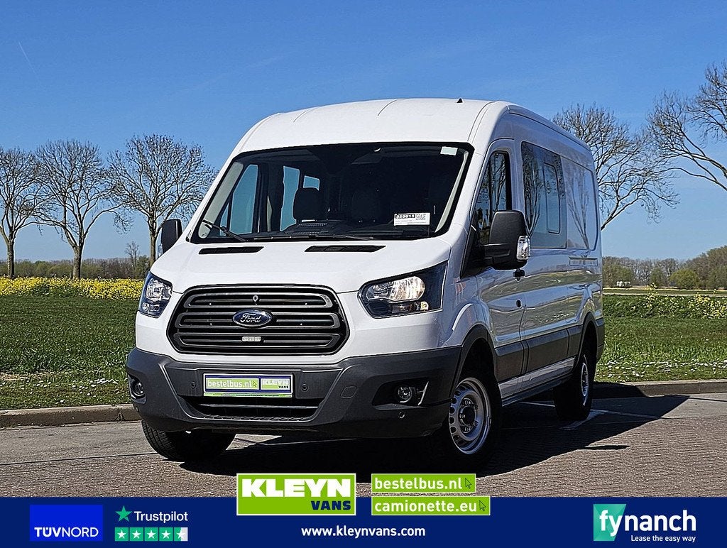 FORD TRANSIT 350 ac dubb cabine euro6, Auto's, Bestelauto's, Bedrijf, Te koop, ABS, Achteruitrijcamera, Airconditioning, Bluetooth