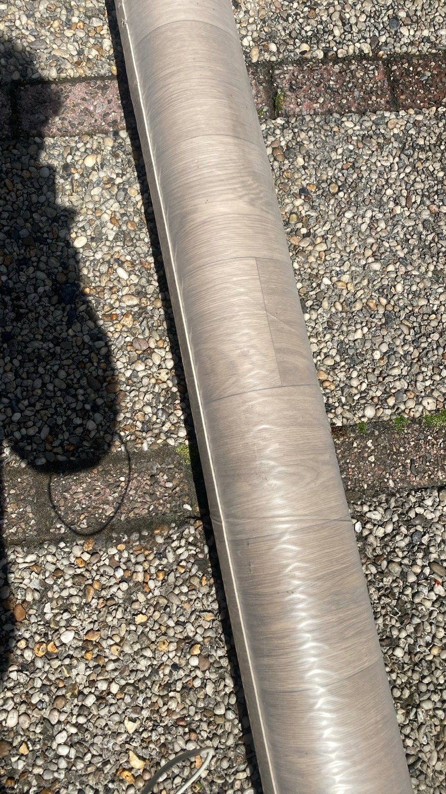 Vinyl vloerbedekking - Licht grijs houtnerf(2,81x4m breed), Ophalen, Nieuw, Minder dan 10 m², Grijs