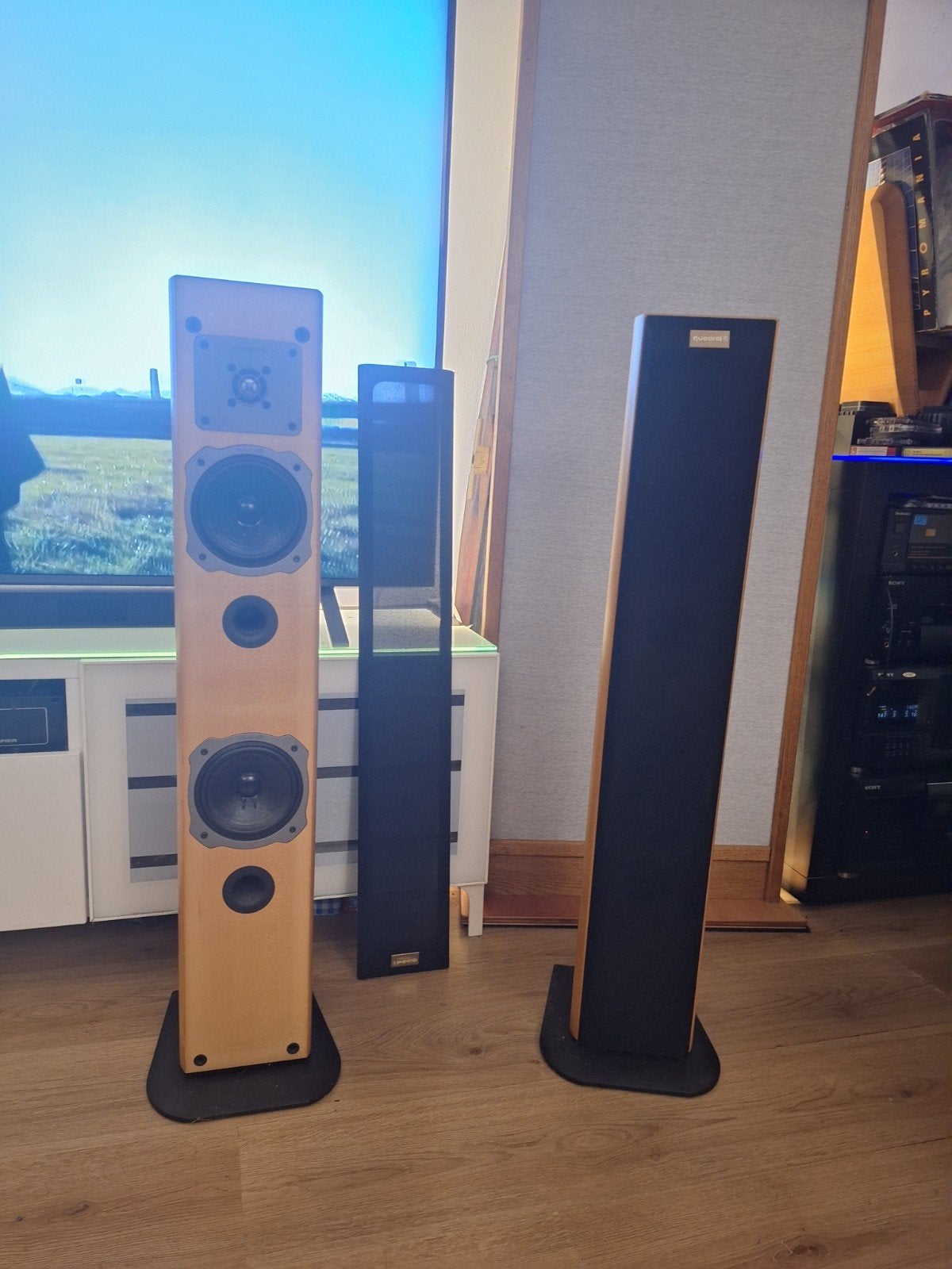 Quadral Phonologue T Largo Vloerstaande Luidsprekers, Vloerstaande luidspreker, Gebruikt, 60 tot 120 watt, Geschikt voor surround/home cinema