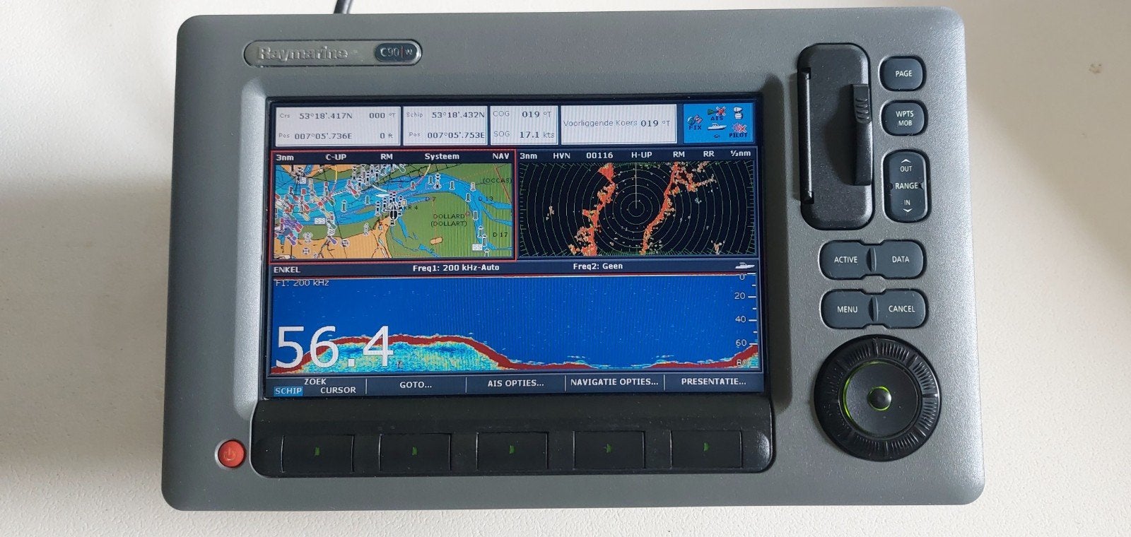 Raymarine C90W kaartplotter Europese kaarten E62111-EU

., Watersport en Boten, Ophalen of Verzenden, Zo goed als nieuw, Kaartplotter of Fish Finder