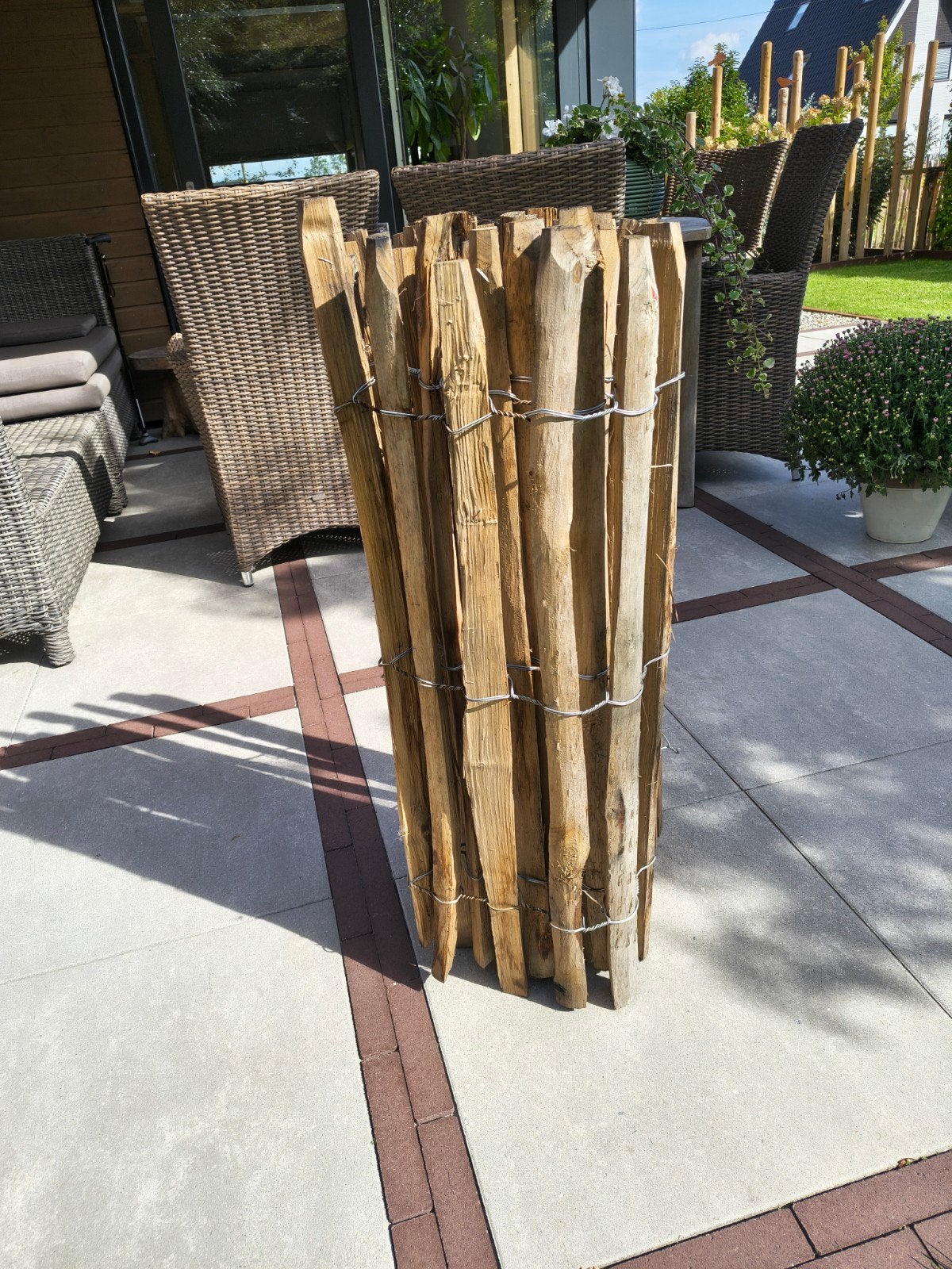 Houten tuinhek, schapenhek NIEUW - Kastanjehout hekwerk, Ophalen, Nieuw, Hout, Tuinhek