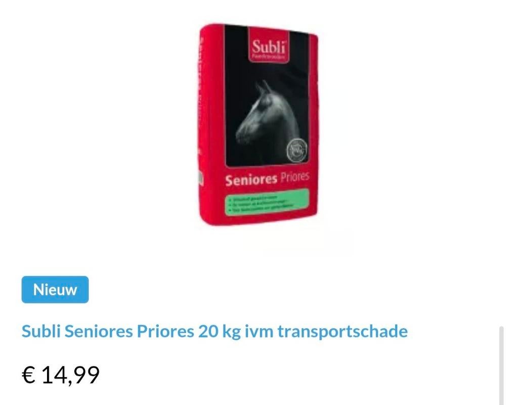 Paardenvoer uitverkoop, Ophalen of Verzenden, Vee