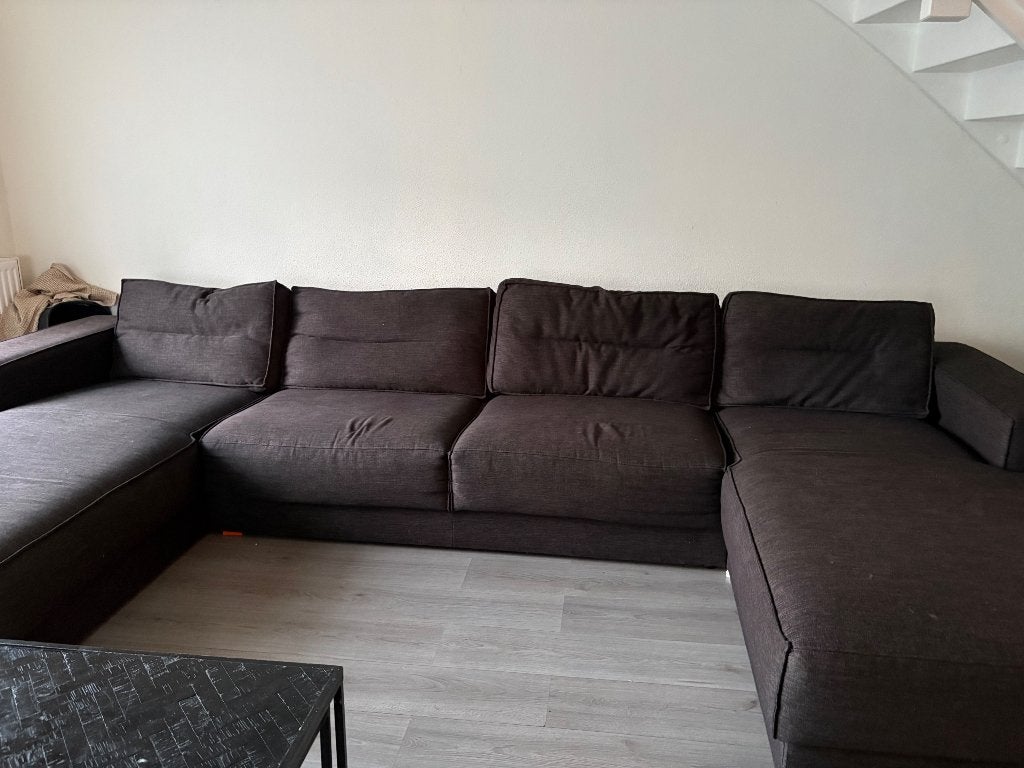Bank 4 zits en lounge, Ophalen, Gebruikt, Hoekbank, 75 tot 100 cm
