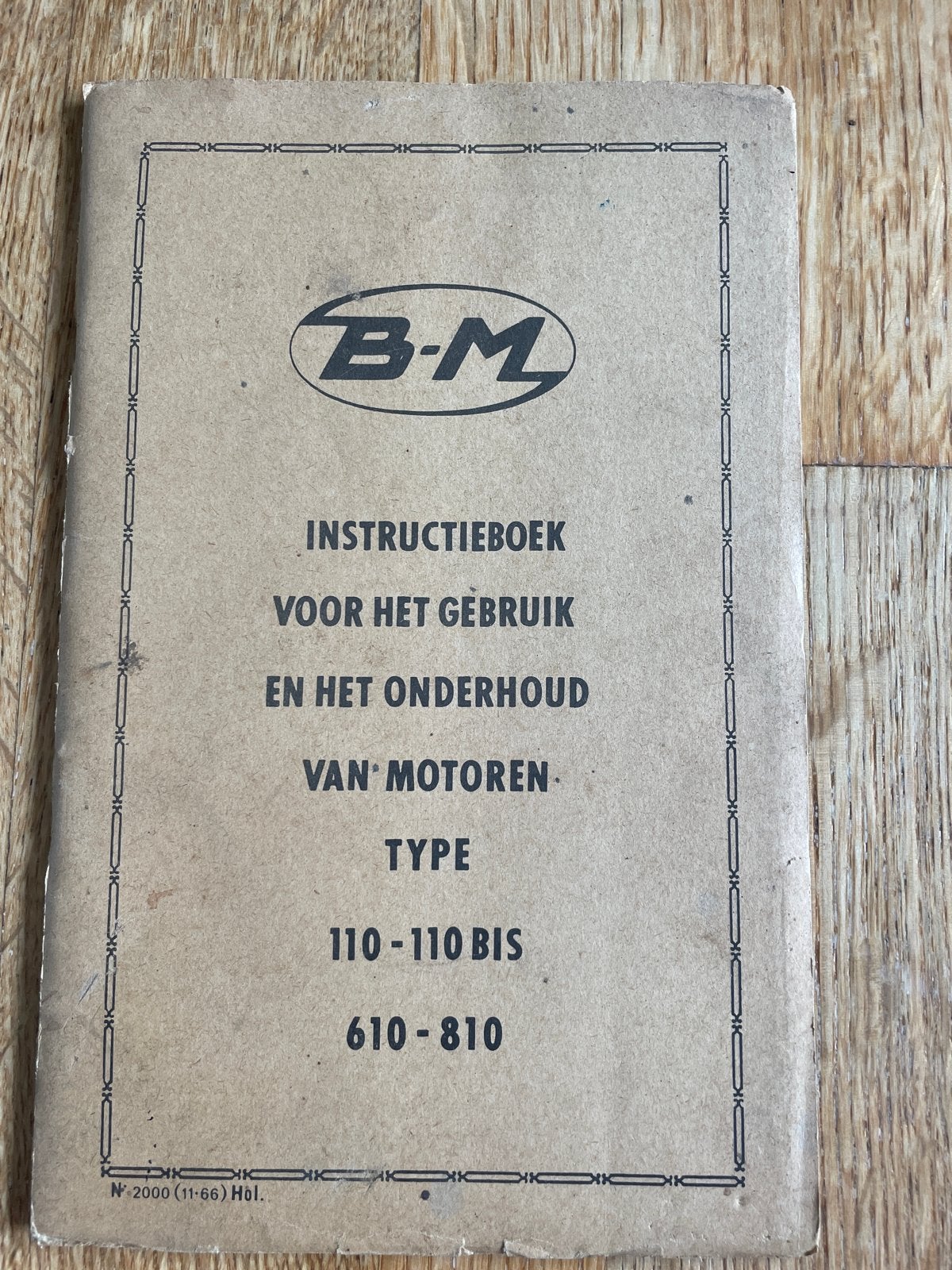 BM Motor Instructieboek 110-110 BIS, 610-810, Ophalen of Verzenden, Overige merken