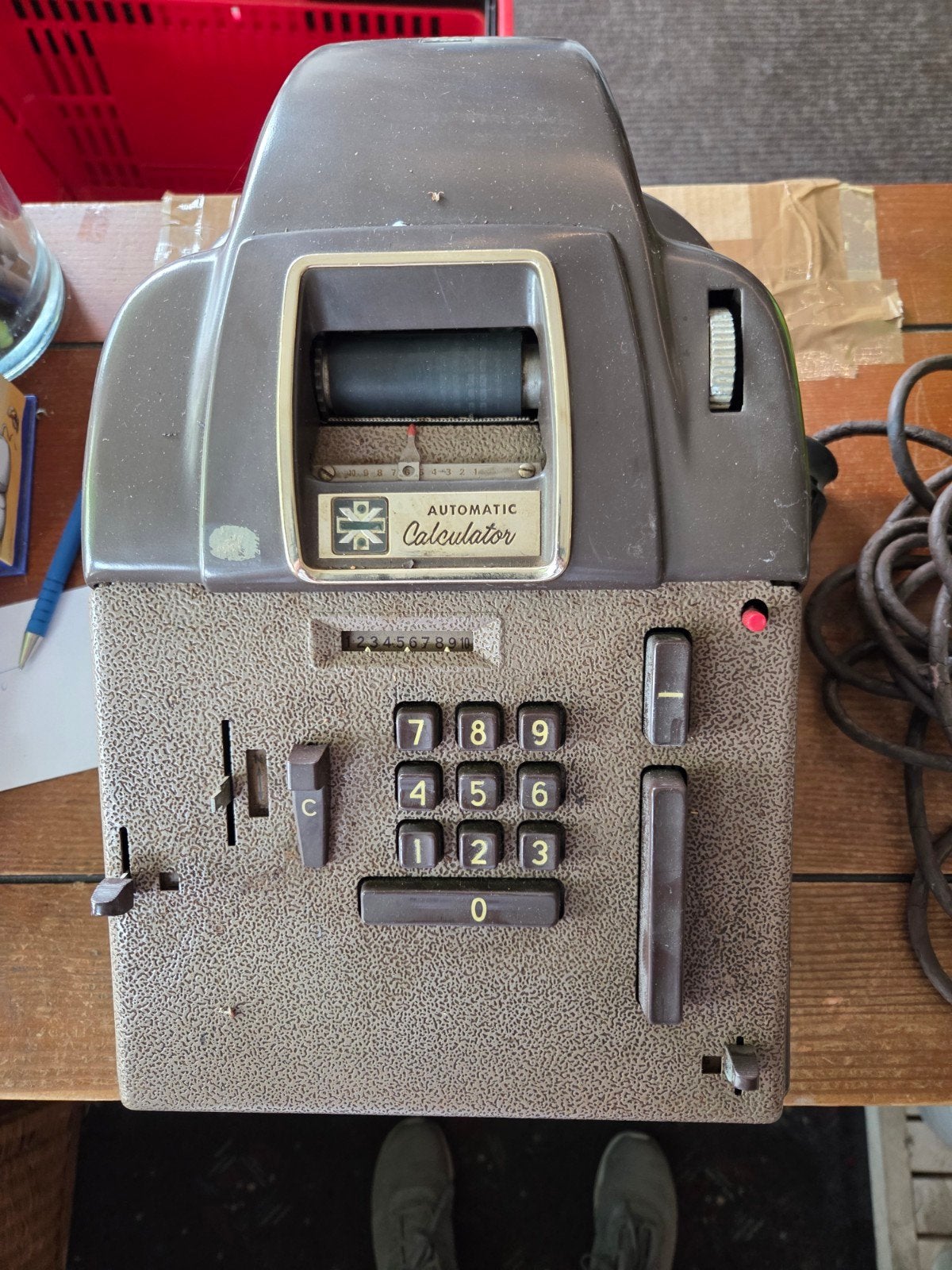 Vintage Victor Automatic Printing Calculator met hoes, Ophalen of Verzenden