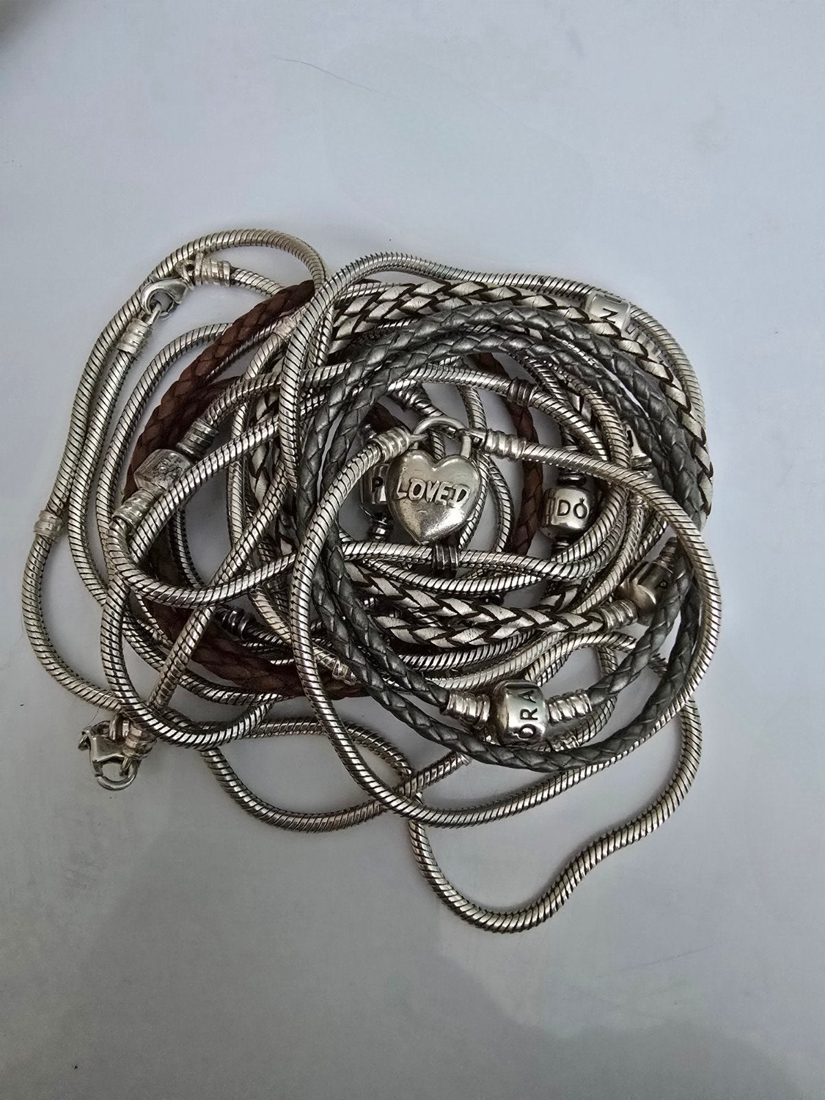 Schitterende originele zilveren Pandora armbanden/kettingen, Ophalen of Verzenden, Zo goed als nieuw, Zilver, Pandora