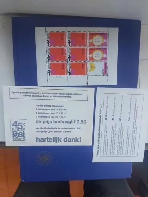 Postzegel NL 1971 PF Blok Kinderzegels in mapje 11-08, Postzegels en Munten, Ophalen of Verzenden, Na 1940, Postfris