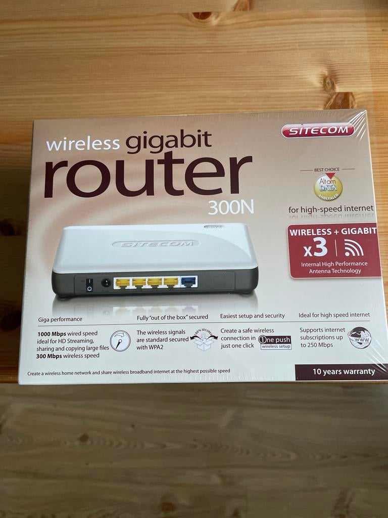 Sitecom Wireless Gigabit Router 300N voor snel internet, Computers en Software, Routers en Modems, Nieuw, Router, Ophalen of Verzenden