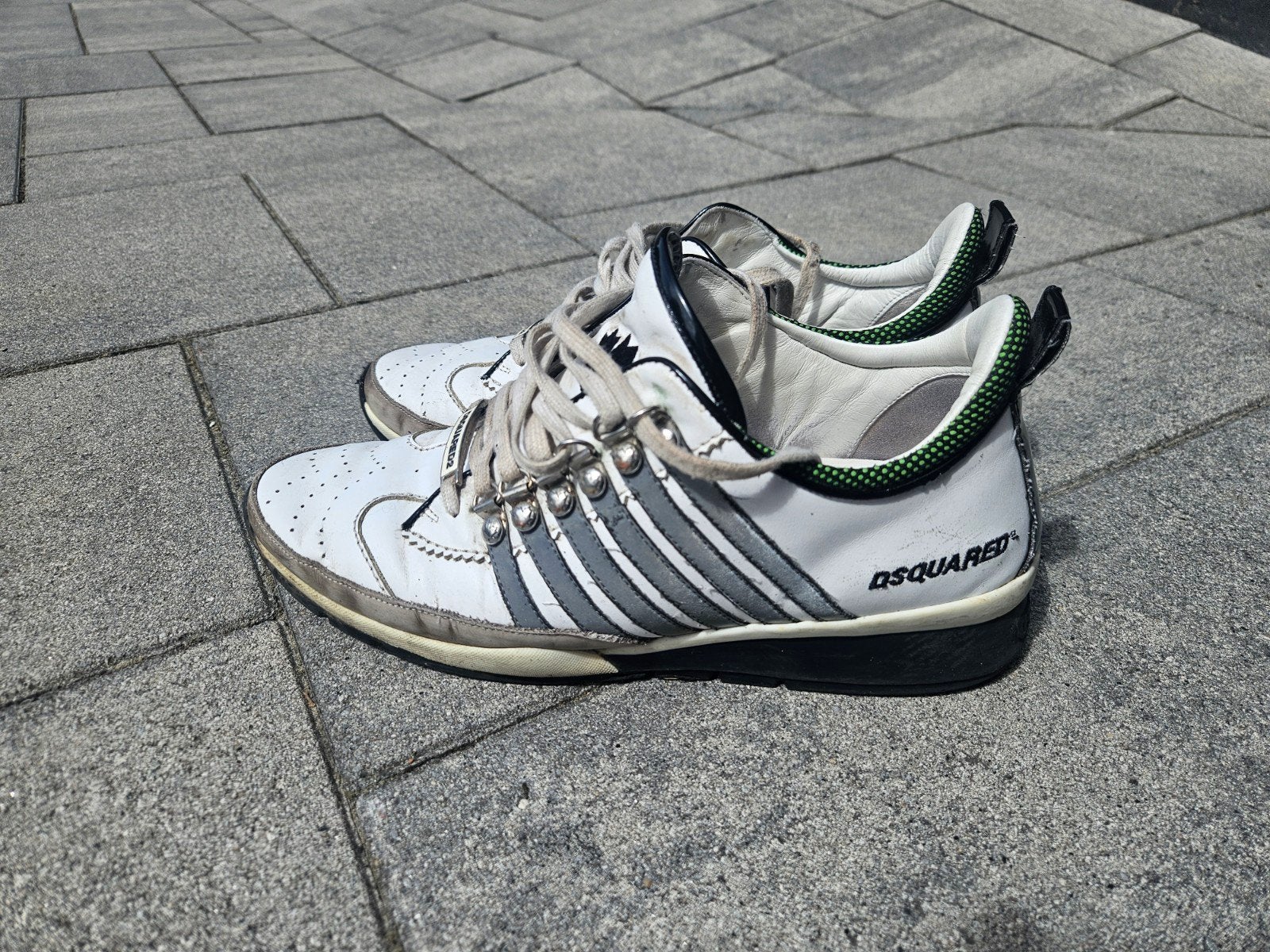 Dsquared schoenen - Goede staat, enkele gebruikssporen, Wit, Ophalen of Verzenden, Sneakers of Gympen, Gedragen