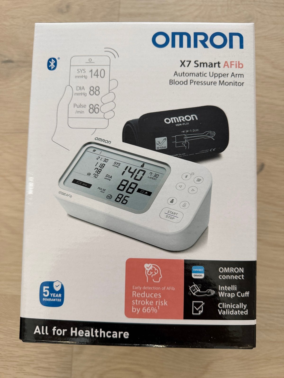 Omron X7 Smart AFib Bloeddrukmeter - Nieuw & Ongeopend, Ophalen of Verzenden, Nieuw, Overige typen