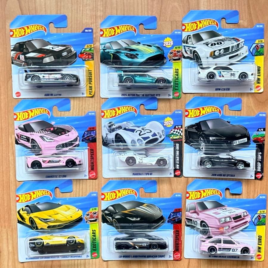 9x Hot Wheels lambo Corvette sierra 635 Vantage, Hobby en Vrije tijd, Modelauto's | Overige schalen, Ophalen of Verzenden, Zo goed als nieuw