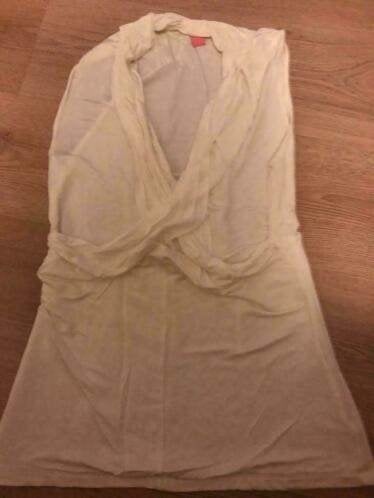 Crème mouwloze wikkeltop Kyra en Ko maat L, Kleding | Dames, Maat 38/40 (M), Beige, Ophalen of Verzenden, Zo goed als nieuw