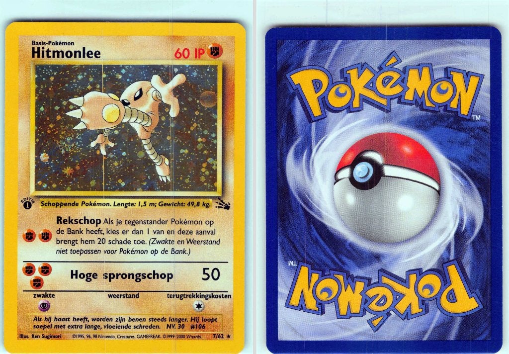 Pokémon kaart: Hitmonlee (FO 7) Nederlands, Ophalen of Verzenden, Zo goed als nieuw, Losse kaart